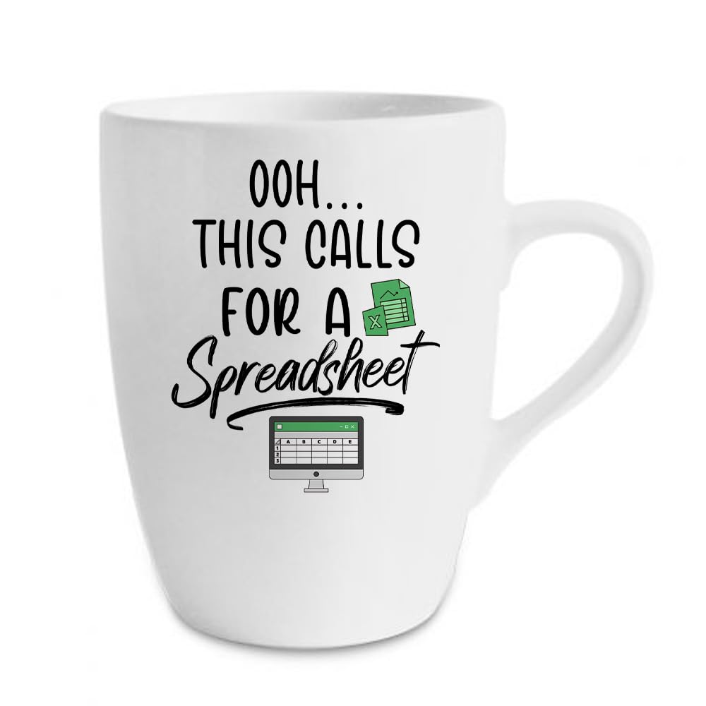Getagift OOH... This Calls for A Spreadsheet, Accountant Gift, 13 oz Marrow Cup/Mug.
