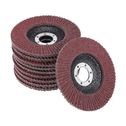 KICHOUSE 10pcs Flap Discs for Angle Grinder Abrasive Sanding Discs Polishing Wheel Stainless Steel Grinder Sanding Discs for Metal