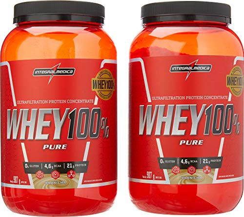 Kit 2x Whey 100% Pure 907g Baunilha Integralmedica