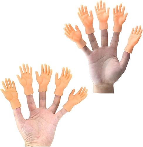 Miniatura 7 de angwang 1 par de títeres de vinilo suave mini dedo pies marionetas pequeño mano izquierda derecha disfraz para juego fiesta Halloween