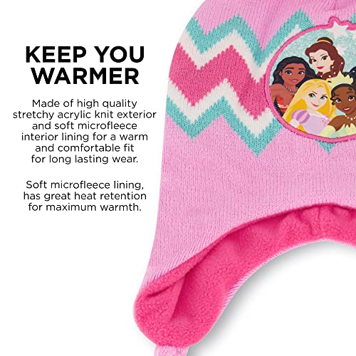 Disney girls Toddler Winter Hat and Mittens Set Ages 2-4 Or Princess Hat and Kids Gloves Set for Ages 4-74
