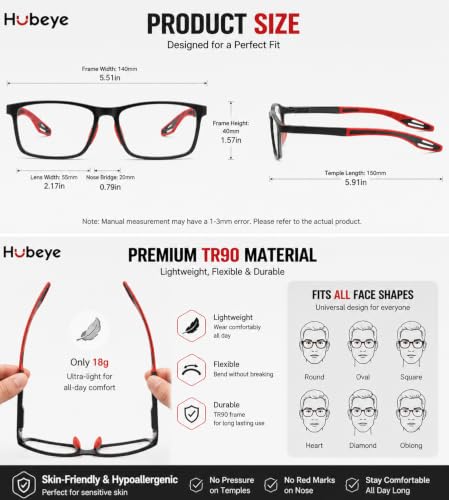 Image of TR90 Progressive Photochromic Blue Light Reading Glasses,Cheaters Readers