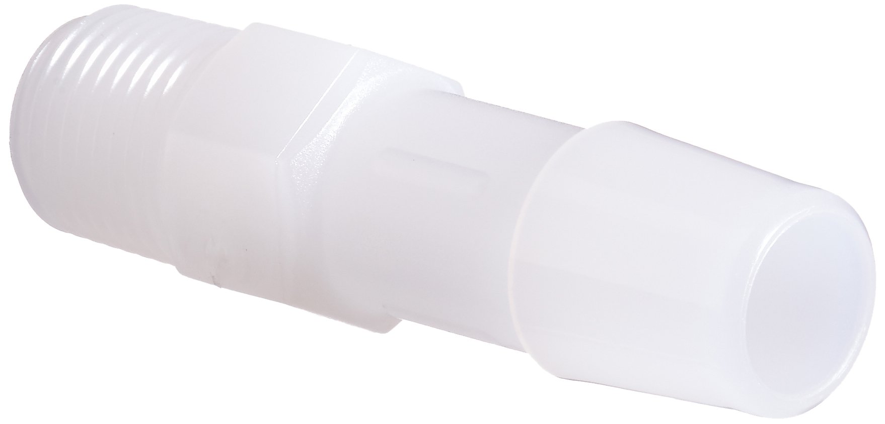 Eldon James A2-6HDPE High Density Polyethylene Adapter Fitting, 1/8-27 NPT to 3/8" Hose Barb (Pack of 10)