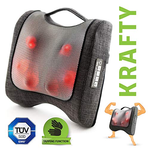 Krafty Donnerberg Original Massagekissen für Shiatsu-Massage 4D Infrarot-Wärme 7 Jahre Garantie