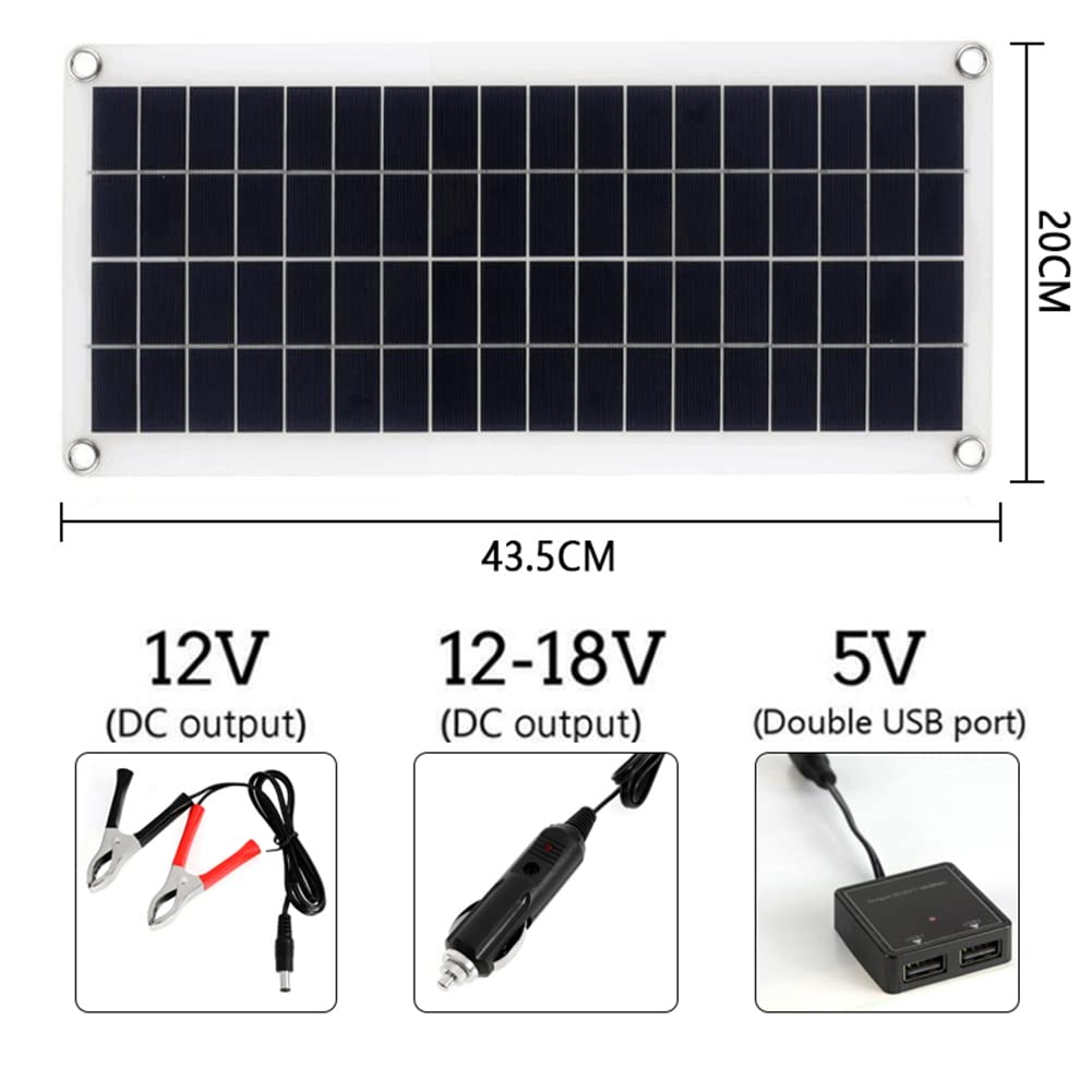 Pannello Solare 1000W Pannello Solare 12-18V Celle Solari per Telefono RV Car MP3 PAD Caricatore Batteria Esterna Alimentazione B