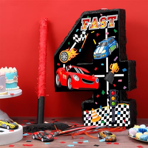 Harrycle EU-HARRYCLE-0842 Race Car Number Piñata Pull String Fast Piñata Small Racing Theme Piñata thumb #3