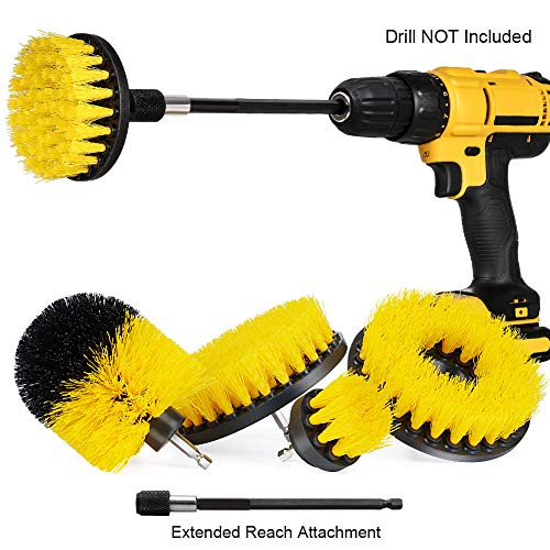 Drill Brush,5 Pack Power Scrubber Cleaning Brush Extended Long Attachment Set All Purpose