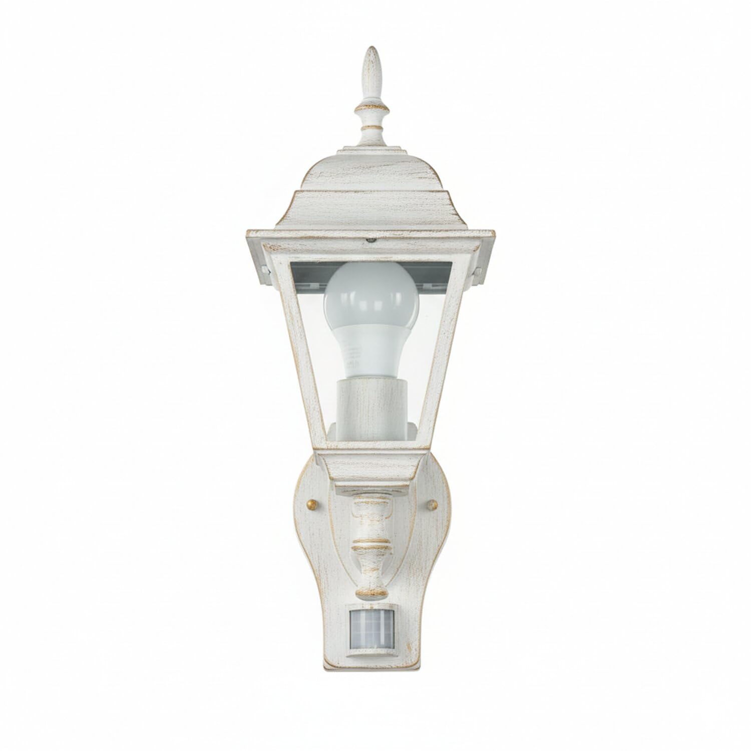 Licht-Erlebnisse Tirol Rustykalna lampa zewnętrzna z czujnikiem ruchu, styl dworkowy, E27, lampa ścienna na balkon