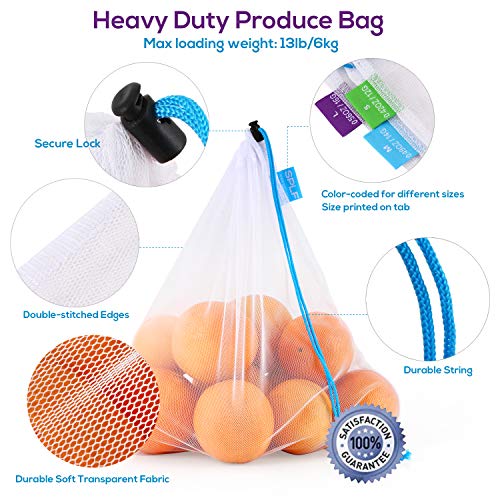 SPLF-12-Pcs-Heavy-Duty-Reusable-Mesh-Produce-Bags-Barcode-Scanable-See-Through-Food-Safe-Mesh-Bags-with-Drawstring-for-Fruits-Vegetable-Food-Toys-Grocery-Storage-Large-Medium-Small SPLF 12 Pcs Heavy Duty Reusable Mesh Produce Bags Barcode Scanable See Through Food Safe Mesh Bags with Drawstring for Fruits Vegetable Food Toys Grocery Storage Large Medium Small