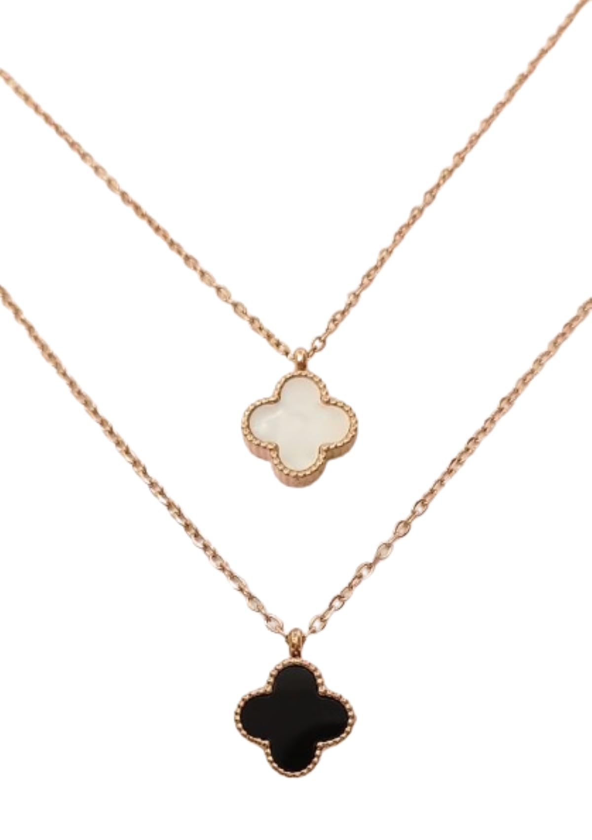 ESHIP Premium Clover Pendant Chain | Reversible Stylish Pendant | Rose Gold Plated | Women and Girls | (B0D7TGW586) Amazon Price History, Amazon Price Tracker