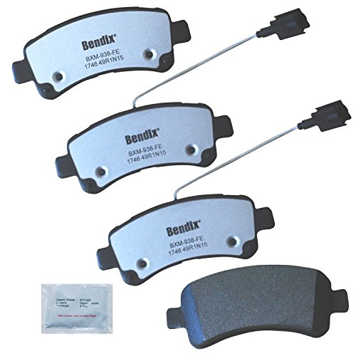 Image of Bendix Fleet Metlok MKD1746FM Semi-Metallic Rear Brake Pads compatible with select 2014-2021 Ram ProMaster 1500, ProMaster 2500, ProMaster 3500 models with Vented Rear Rotors