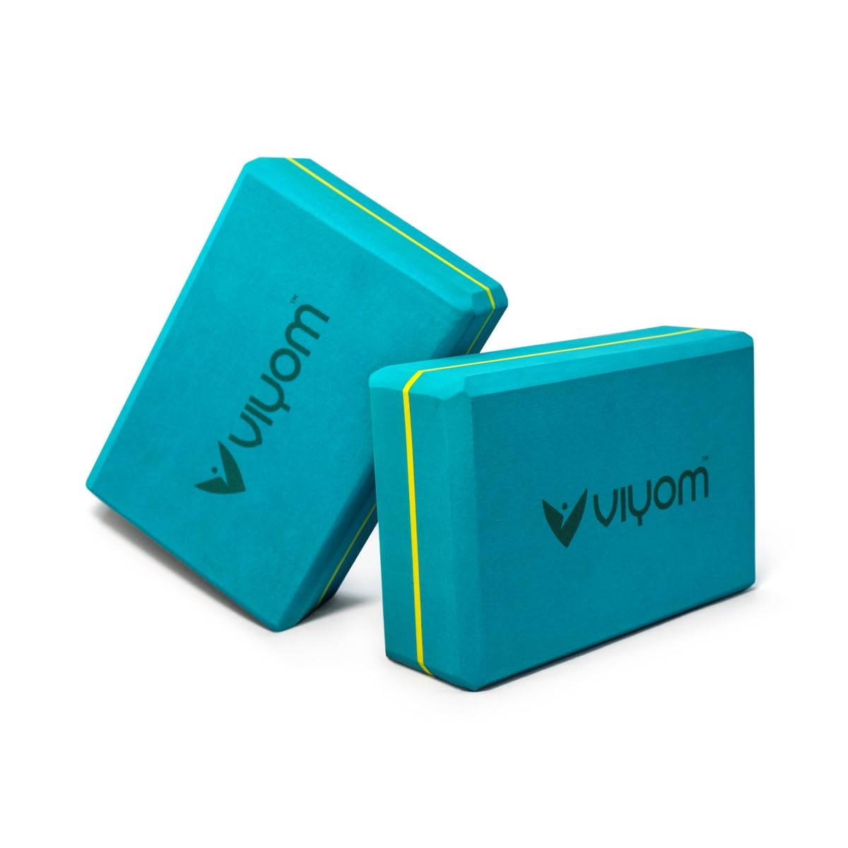 Viyom Cyan Yoga Block | Yoga Brick (Set of 2, Extra Large Size), High Density Premium EVA Foam Material, Soft Surface for balance, support & performance, Yoga Props (B0CNSZH22C) Amazon Price History, Amazon Price Tracker