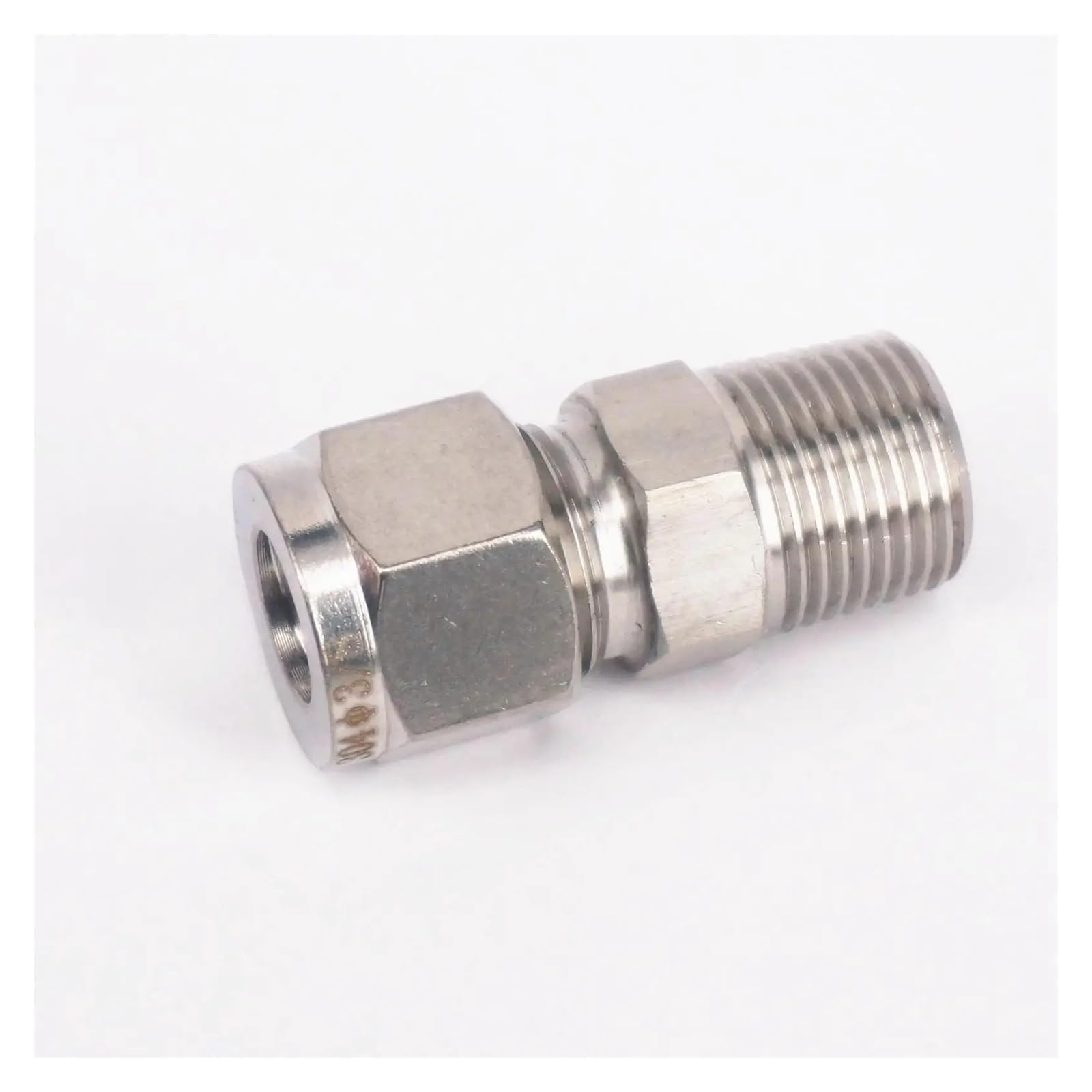 3/8" NPT Male -Fit Tube OD 3/8" Inch 304 Stainless Steel Sleeve Ferrule Pneumatic Connector Fitting