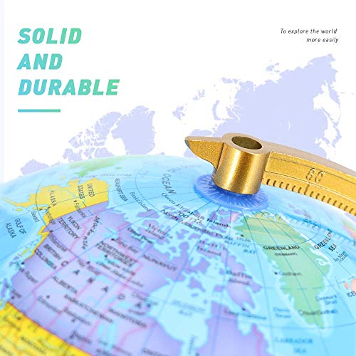 Illuminated Globe Lamp of The World with Stand - Size 8" - Globe for Kids Globe lamp Geographic Globe with LED Light Illuminated 2-in-1 Desktop World Globe Discovery Educational World Globe.