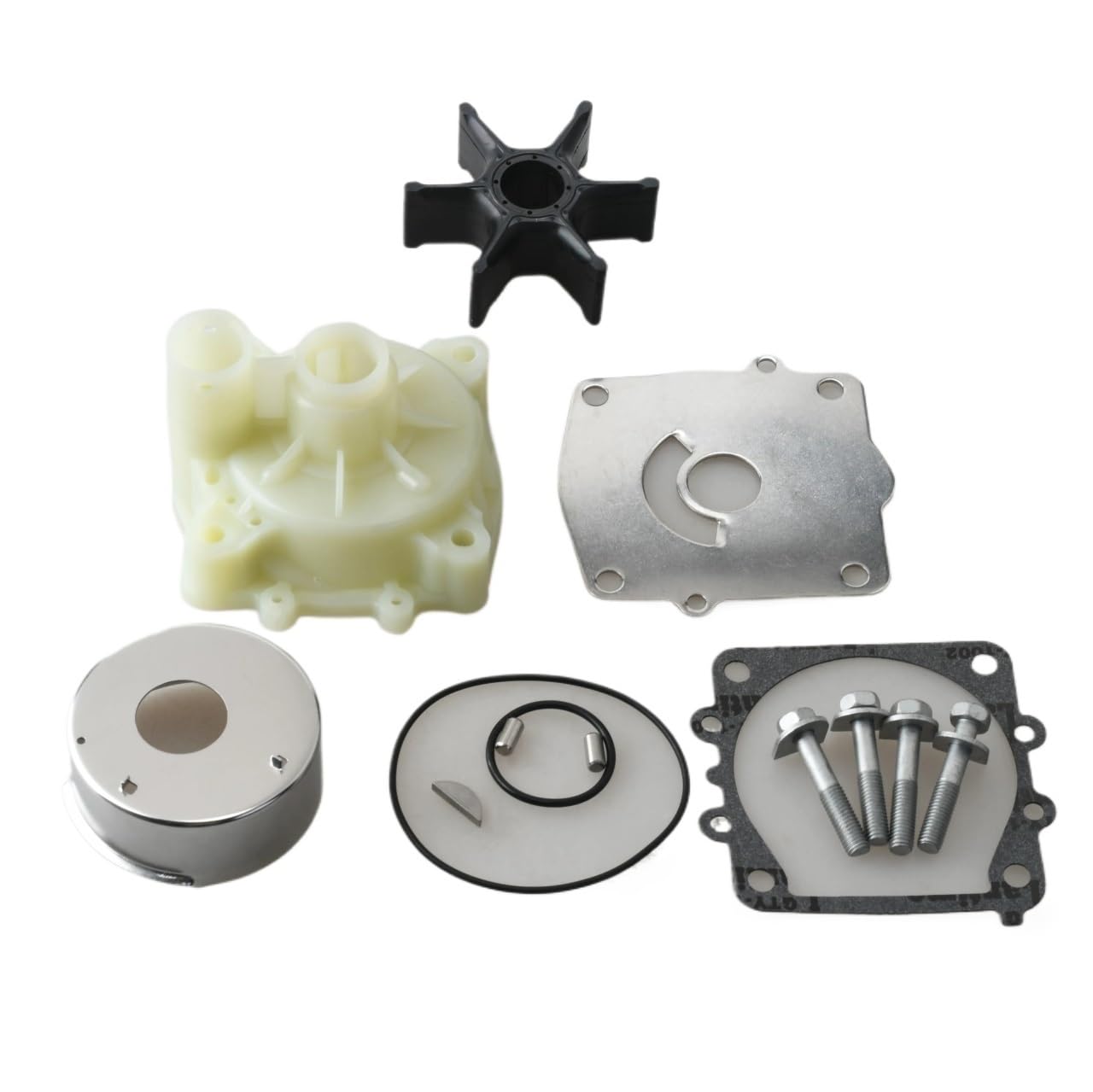 Kit girante pompa acqua con alloggiamento 6E5-W0078 44352 per Yamaha per motore fuoribordo 2 per per barche corsa 115 130 HP Riparazioni facili