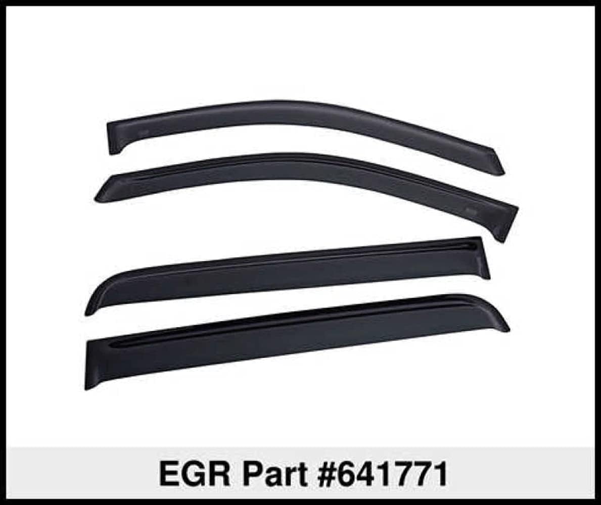 EGR 641771 Window Visors Full Set Truck Accessory with Smooth Smoke Finish, Compatible for Select 2014 to 2018 Chevrolet Silverado HD Models