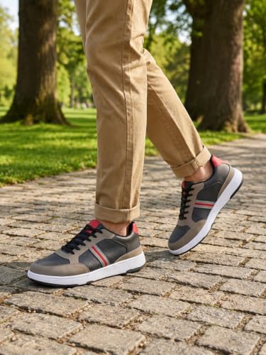 Image of Centrino Sneakers for Men | Lightweight Casual Shoes for Men Stylish | Breathable Mesh Walking Shoes | Cushioned Insole Comfortable Shoe for Man | Durable Sole Footwear|Trendy Lace-Up Shoes for College, Parties & Daily Use (9622)