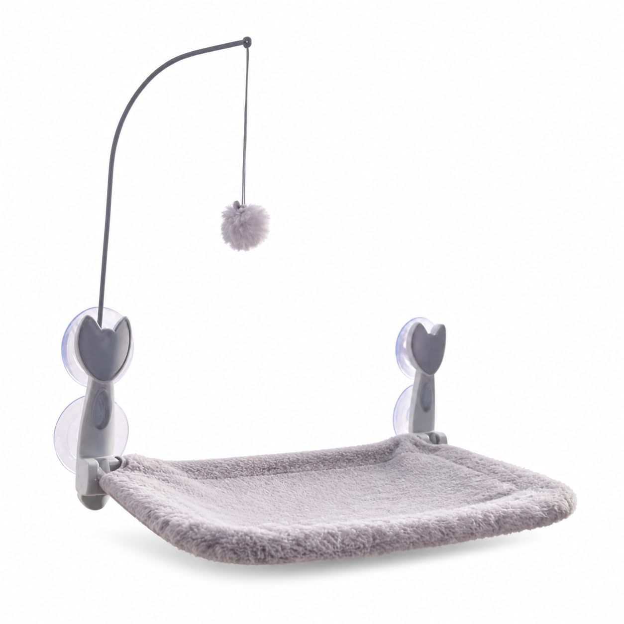 Gatti con Ventose Pieghevole, 灰色四季款（配逗猫棒）, 30 * 60cm | Fissaggio a ventosa, Cuccia Gatto Relax, Spazio dedicato gatto, For famiglie con gatti