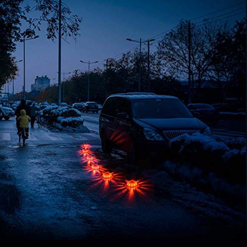 Vancle LED Road Flares Flashing Warning Light Roadside Flare Emergency Disc Beacon Kit, Magnetic Base with Hook for Car or Boat (Batteries Not Included) (set of 12) - Thumbnail 7