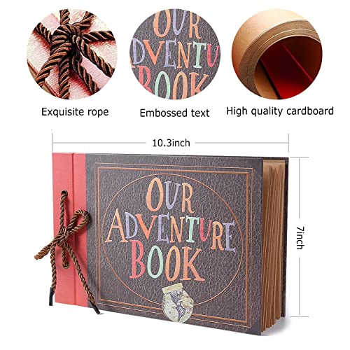 Vienrose VR-300-03-F Scrapbook Photo Album Our Adventure Book Up Movie Scrap Photo Book Embossed Words Diy Memory Book For Couple Travel Friend thumb #2