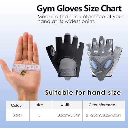 Image of TecoKart Gym Gloves for Men and Women Workout, Liquid Silicone Fingerless Gloves, Gym Accessories for Men,Weight Lifting and Cycling, Anti-Slip and Wear-Resistant Gym Hand Gloves (Black)