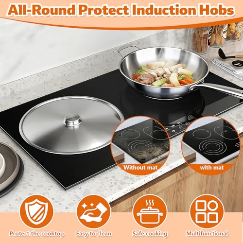 Morocket 54 * 90cm Große Induktionskochfeld Schutzmatte, Silikon Induktion schutzmatte, Induction Cooker Silikonmatte, HitzebestäNdiges Wärmeisolierte Pad für Induktionsherd