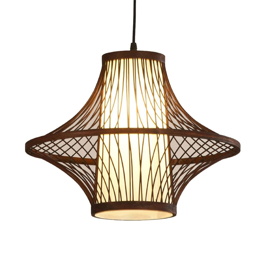 LQZCXMF Farmhouse Coastal Hallway Chandelier Light Double-Layer Wicker Fixture Hand-Woven Lantern Boho Chandelier Large Lighting Fixtures for Dining Room Bedroom Kitchen Island Entryways