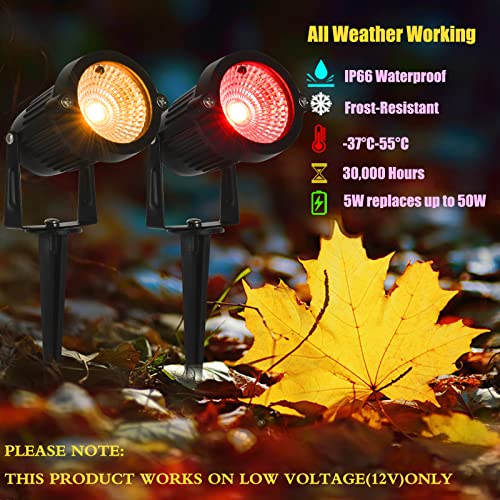 Ahsellus Rgb Low Voltage Landscape Lighting Color Changing Led Spot Lights Remote Control Outdoor Garden Lights 5W Dc12V Ip66 Waterproof Spotlight Patio Pathway Spot Lights With Stakes thumb #6