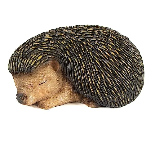 Wrenbury Cute Hedgehog Garden Ornament Outdoor - Baby Sleeping Garden Statues - Weatherproof and UV...