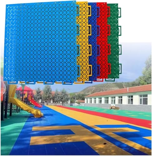 alfombras de piso, Azulejos for cancha deportiva al aire libre, suelo modular entrelazado for parque, escuela, jardín de infancia(Green)
