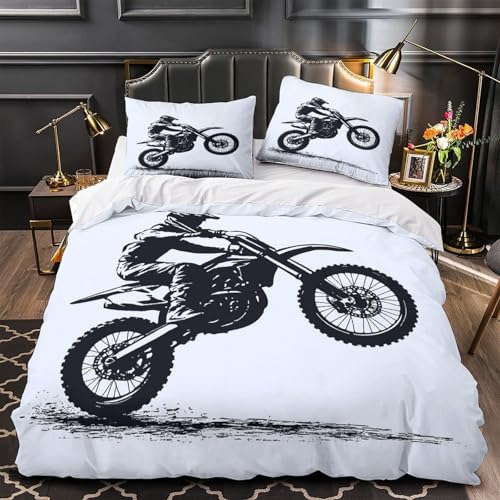 Housse de couette anti-tache motocross pour un lit King size propre et moderne - 2