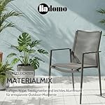 Mannoli Gartenstuhl 2er-Set Aluminium & Rope Anthrazit