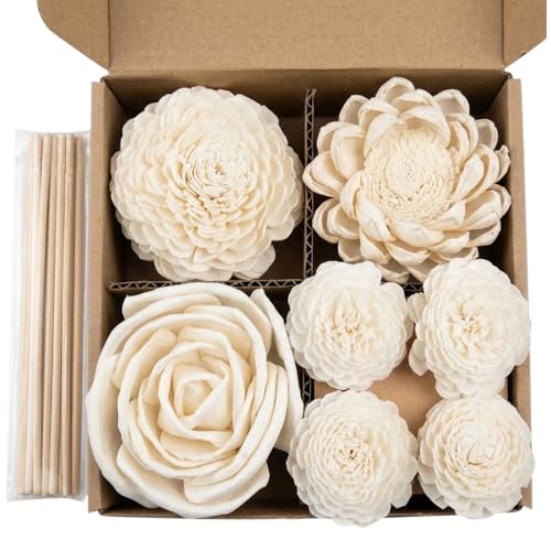 Difusor de Varetas con Flores de Madera Aromaterapia miniatura 1