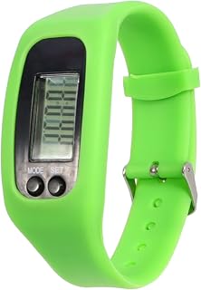 Generic 1pc Fitness Watch Green Watch Silicone Bracelet Alarm Clock Pedometer Sports Bracelet Alarm Clock Pedometer Watch Walking Steps Counter Running Step Counter Wristband for Running