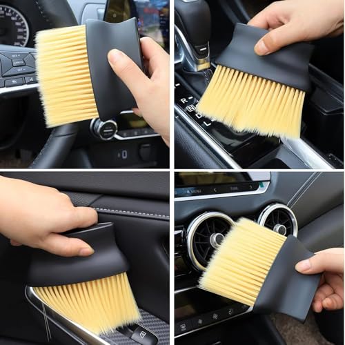 Image of OTO2EYE 5 PCs Microfiber Car Duster with Long Handle Car Cleaning Brush Exteriror and Interiror Car Cleaning Cloth Car Ac Vent Cleaner Brush for Car, Motorbike, SUVs Car Cleaning Kit (Combo 7)