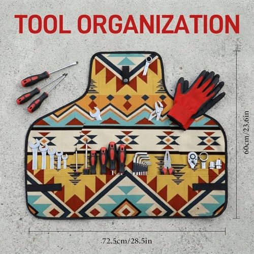Delantal Vintage Western Aztec Navajo para trabajo miniatura 2