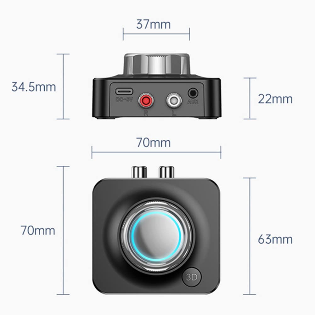 Récepteur Bluetooth USB 5.0 2,4 GHz sans fil 3,5 mm AUX vers adaptateur audio stéréo 2RCA