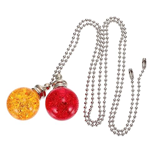 HOMSFOU 2piezas Cadena De Lámpara Colgante De Esfera De Hielo Decoración De Techo Para Ventiladores y Lámparas Accesorio Elegante y Único Para Hogar