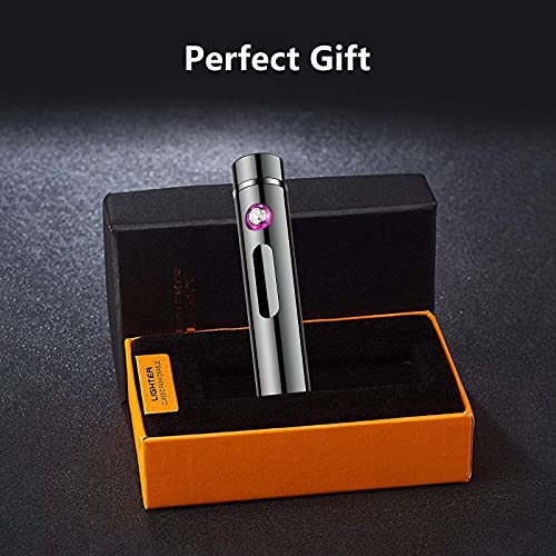 Punvot Elektro Lichtbogen Feuerzeug, Mini USB Feuerzeug mit Geschenkbox Elektro Feuerzeuge Plasma Feuerzeug Flammenlose… – Bild 8