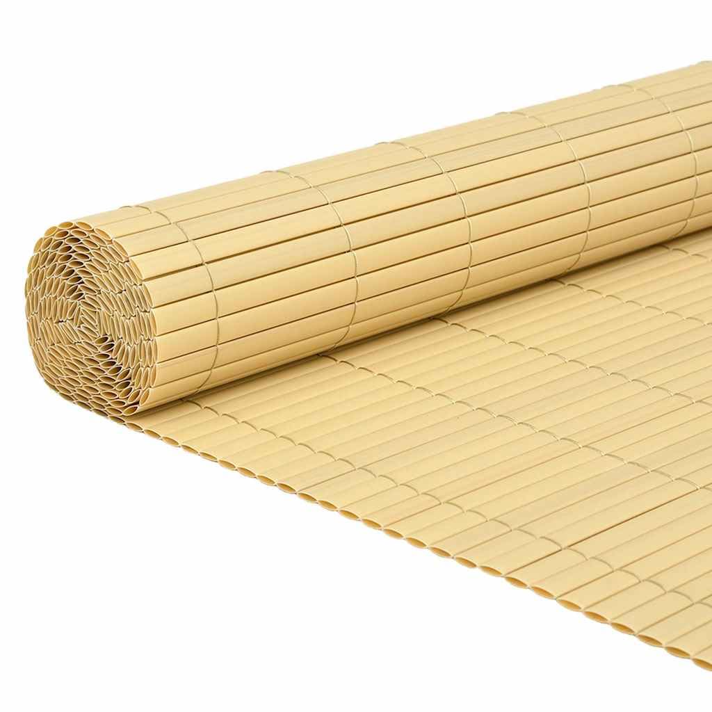 vidaXL Double-Sided Garden Fence Outdoor Terrance Backyard Fencing Privacy Screen Porch Blind Windbreak Fence Panel Barrier Edging Yellow - Image 4