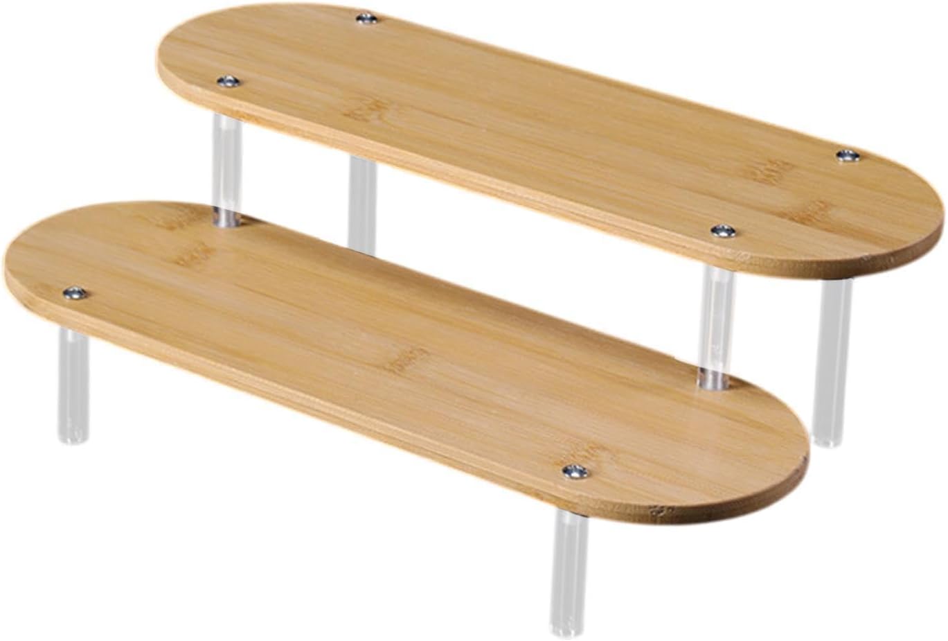 Two-Tier Acrylic Display Stand for Model Cars and Collectibles Including Toys and Fragrance, 30cm