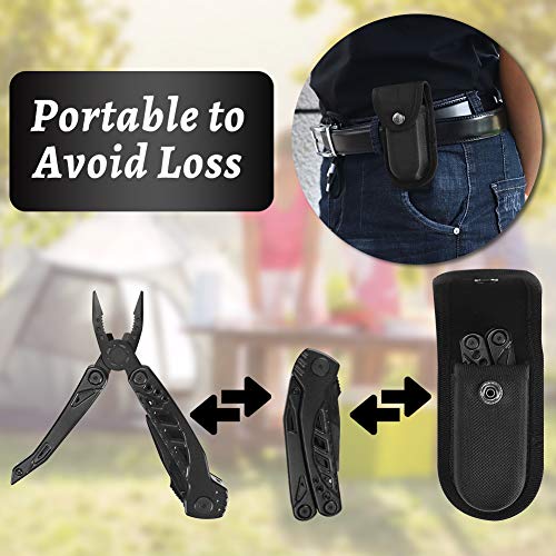 Multi Tool for Men, HIPPIH 11 in 1 UPGRADED Pocket Knife Multitool, Durable Stainless Steel Multitools & Folding Saw, Wire Cutter, Multitool Pliers for Survival, Camping, Fishing, Hunting, Car Set.