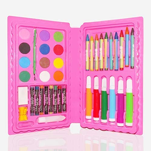 Image of Color Set 46 Pieces Art Craft Color Kit (Crayons, Water Color, Sketch Pens) for Kids (Multicolor) (Combo)