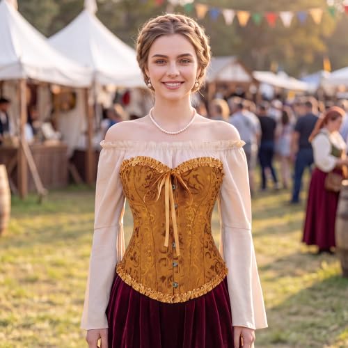 Image of frawirshau Women's Overbust Costume Corset Renaissance Victorian