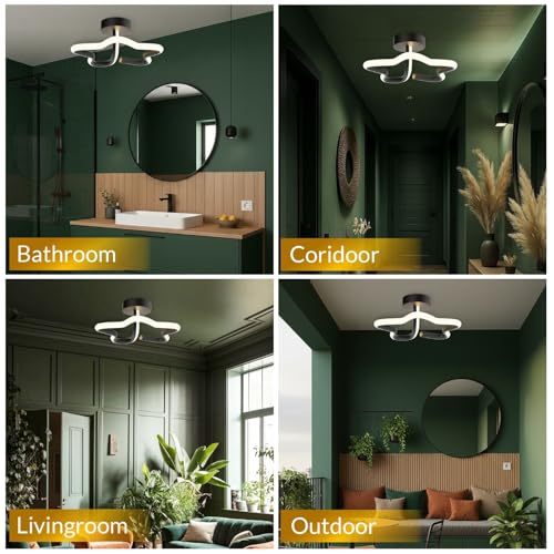 Image of LED Decorative Ceiling & Wall Light | Up to 50W Rated (48W Working Output) | Dual Mount Design | 3 Colour Mode (Warm /Natural /Cool White) | Modern LED Light for Home (Star)