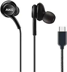 SAMSUNG Fones de ouvido USB tipo C EO-IC100, som por AKG, fone de ouvido intra-auricular preto, com fio