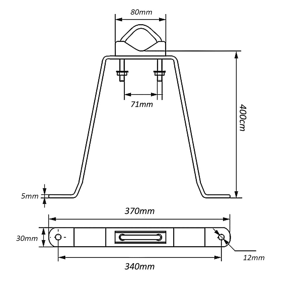 Staffa Per Antenna Maclean MCTV-934 – Montaggio A Parete Con Distanza 40 Cm, Acciaio Zincato 5 Mm