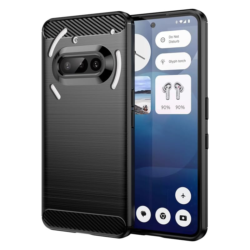 Image of Hybrid Carbon Fiber Back Case for Nothing Phone 3A (Black)