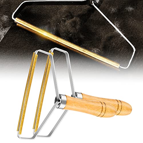 Quitapelusas Ropa 2 Piezas Removedor de Pelusa, Quitapelusa Manual para Afeitadora de Pelusa para Ropa y Otras Telas (Amarillo)