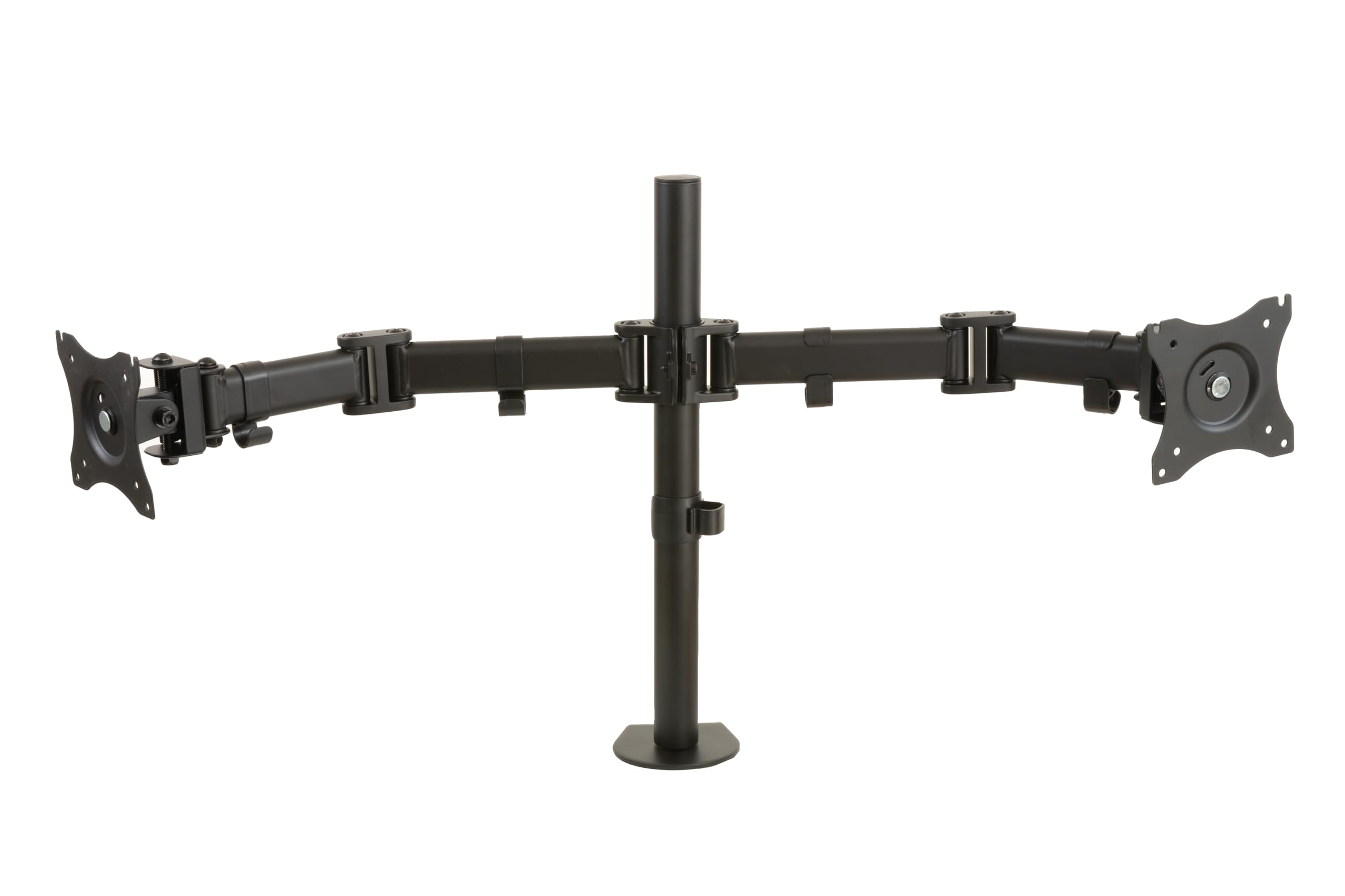 LINK LKBR07 Braccio Supporto da Tavolo con Morsa per 2 Monitor 13-27" Fino a 8 kg a 3 Snodi, Nero